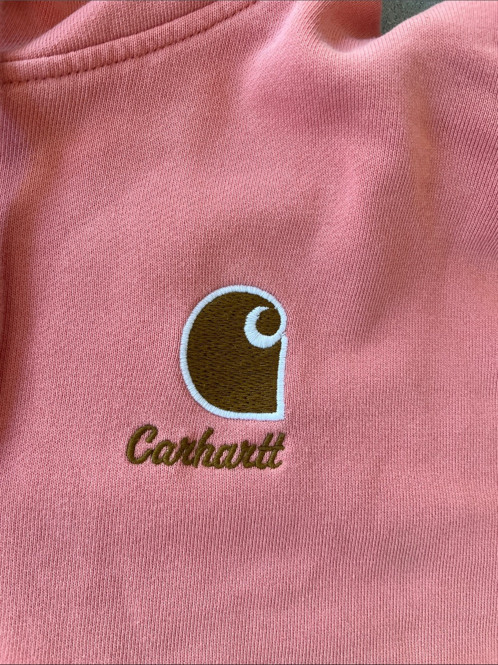 💓 Carhartt French Terry Midweight Hoodie Size Large Oversized Pink - Picture 6 of 11